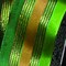 The Ribbon People Green and Gold French Stripes Wired Craft Ribbon 1.5" x 27 Yards
